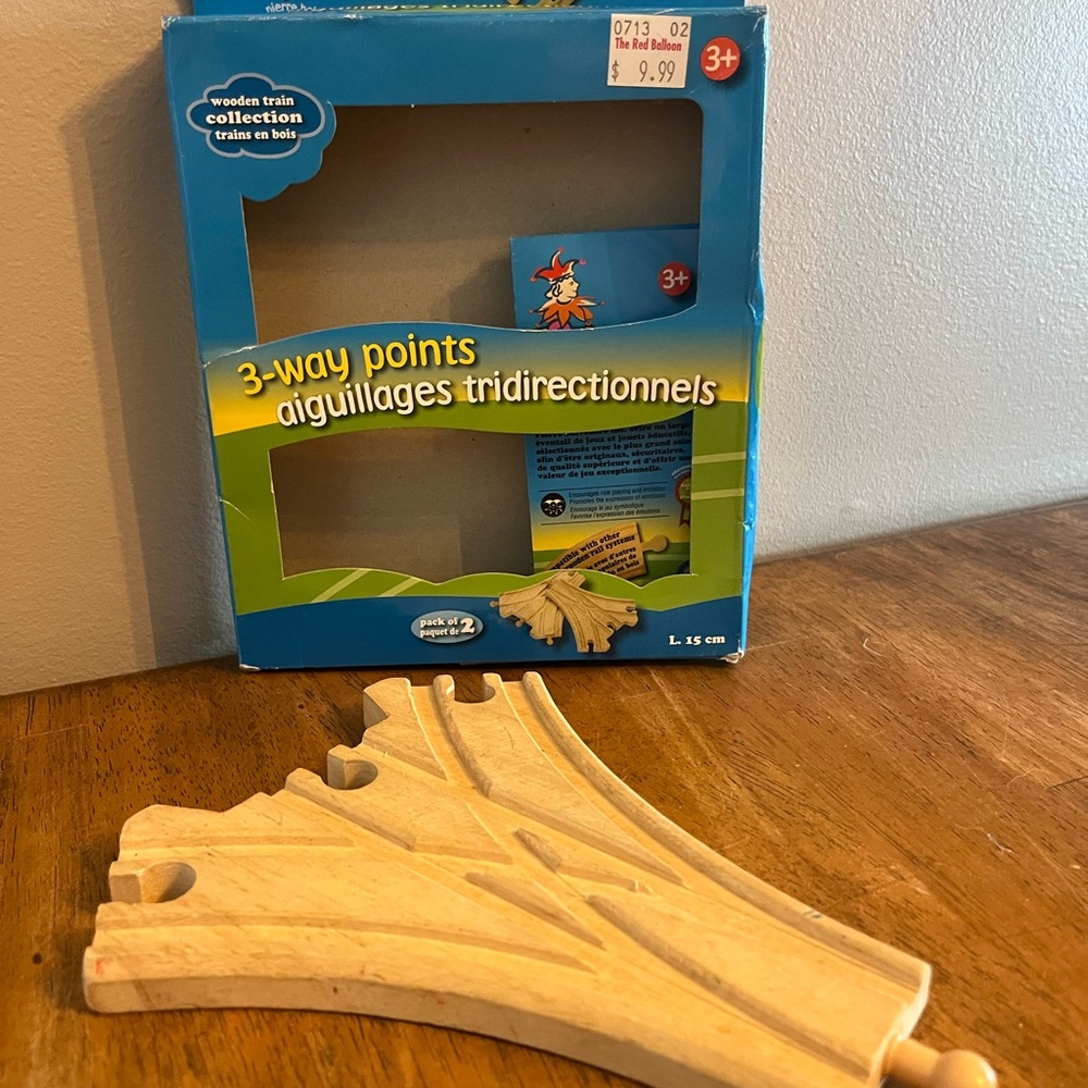 Wooden Train 3-Way Points Track